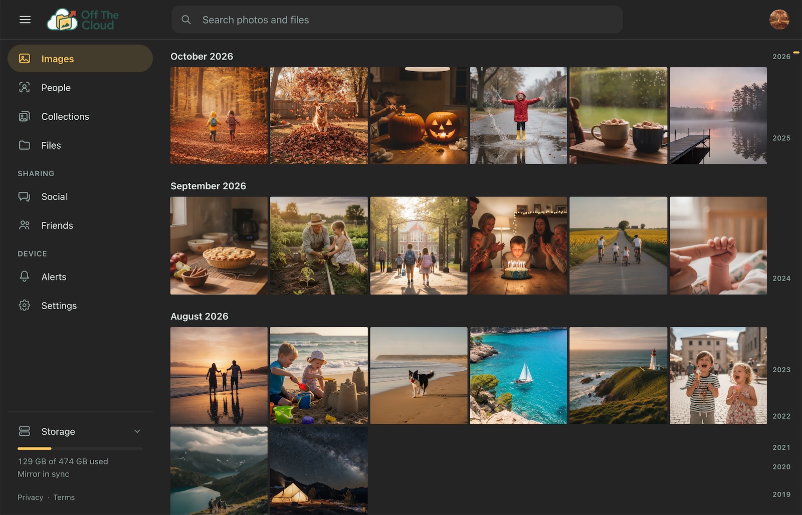 Images in the web app